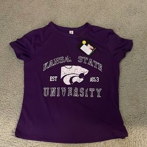 NWT tag popped off when trying it Purple cutout KState top